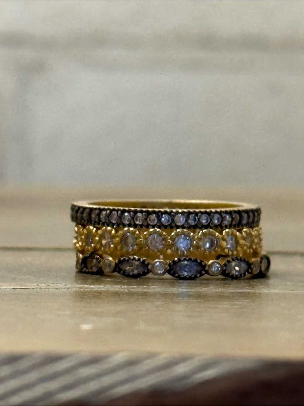 925 Sterling Freida Rothman ring stack - Picture 2 of 5